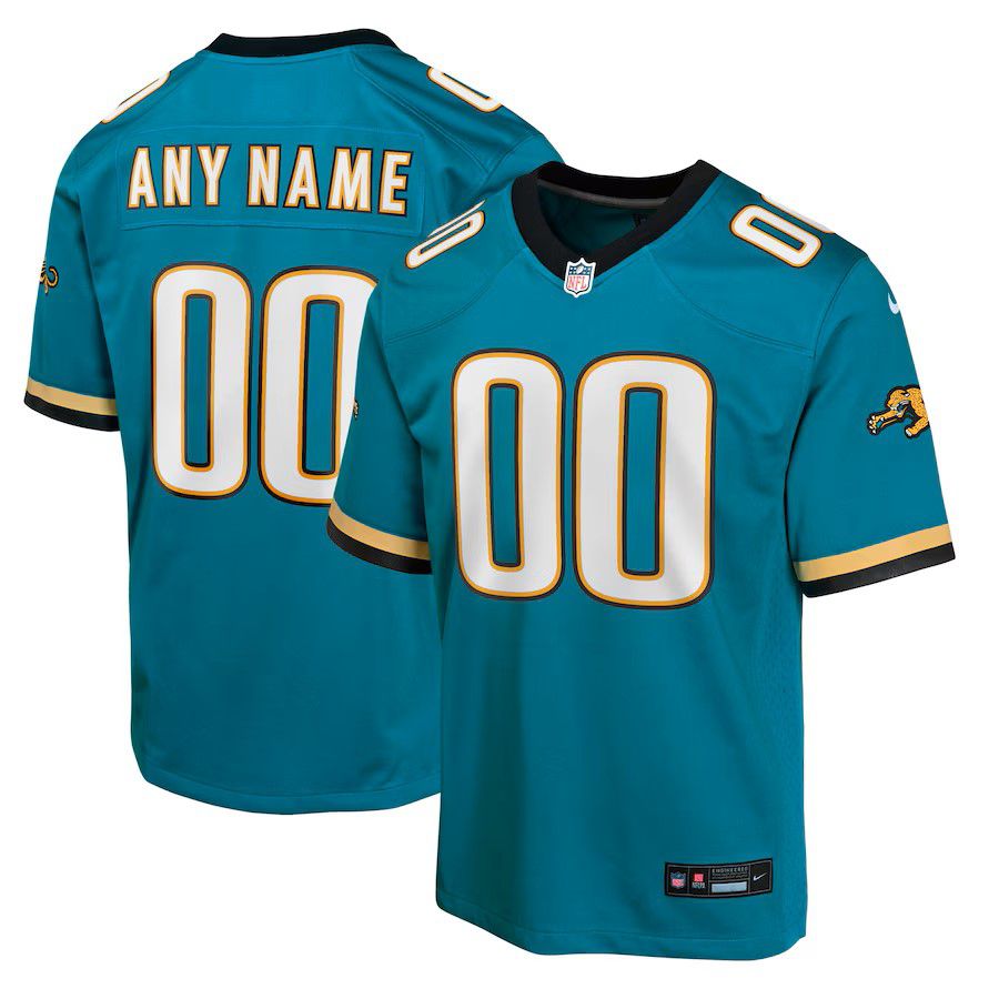 Youth Jacksonville Jaguars Nike Green Throwback Custom Game NFL Jersey